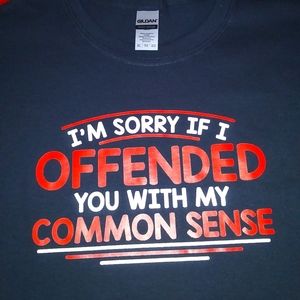 100% Heavy Cotton Black Gildan XL T-Shirt funny.